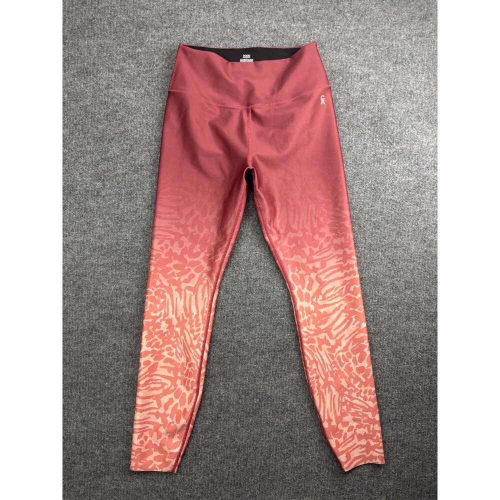 Good American Wild Hibiscus leggings Women's 3‎ Ombre Animal Print Cheetah